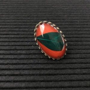 Vintage Statement Feather Ring